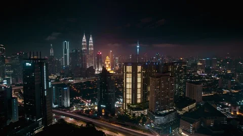 Kuala Lumpur night timelapse Stock Footage 100325430