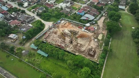 Kuala Lumpur site construction Stock Footage 313440639