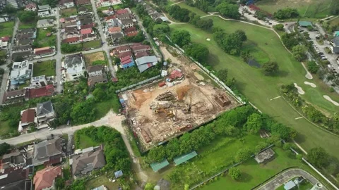 Kuala Lumpur site progress Stock Footage 313440658