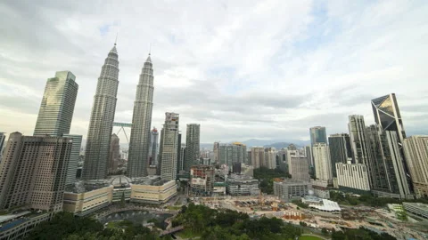 Kuala Lumpur Skyline before sunset Stock Footage 233383727