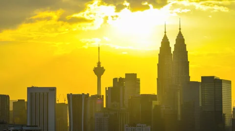 Kuala Lumpur Skyline timelapse Stock Footage 32324975