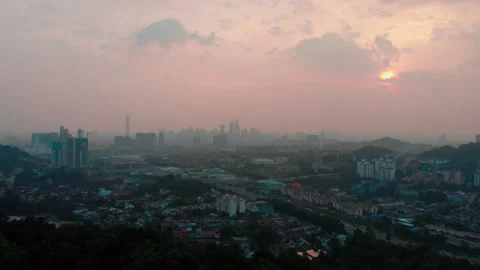 Kuala Lumpur Sunset Stockbeeldmateriaal 172324028