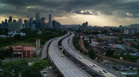 Kuala Lumpur Sunset Time Lapse Stock Footage 48920228