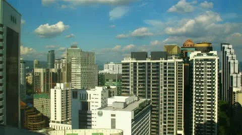 Kuala Lumpur at sunset, timelapse Stock Footage
