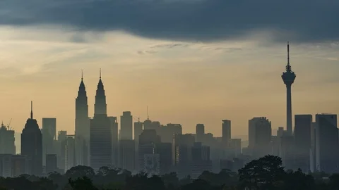 Kuala Lumpur time lapse during sunset or sunrise. Stock Footage 89271202