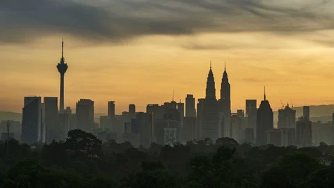 Kuala Lumpur time lapse during sunset or sunrise. Stock Footage 89273210