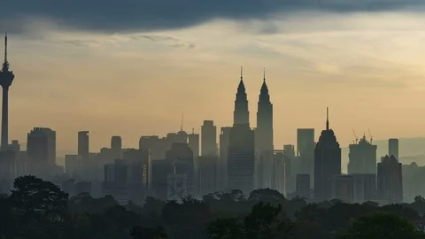 Kuala Lumpur time lapse during sunset or sunrise. Stock Footage 89273998