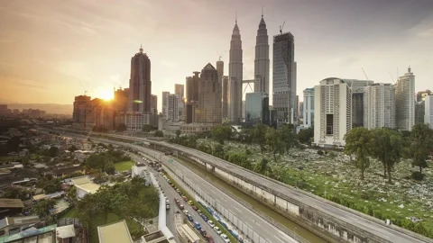 Kuala Lumpur Time Lapse Stock Footage 145473075