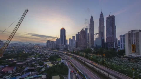 Kuala Lumpur Time Lapse Stock Footage 145474638