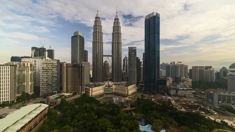 Kuala Lumpur timelapse during daylight Stock Footage 89462885
