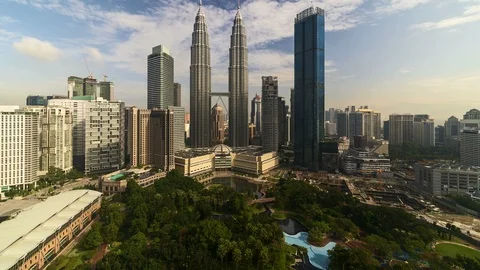 Kuala Lumpur timelapse during daylight Stock Footage 89486040