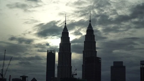 Kuala Lumpur twin tower also known as KLCC Stock Footage 105327703