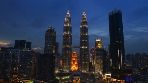 Kuala Lumpur Twin Tower 库存影片 105247371