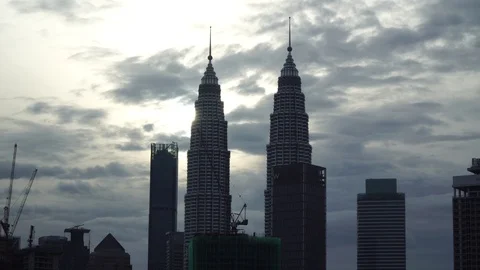 Kuala Lumpur twin tower Stock Footage 105327652