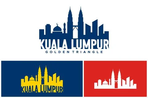 Kuala Lumpur vector skyline graphics Stock Illustration