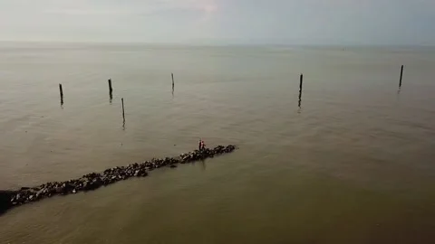 Kuala Selangor Beach 12 Stock Footage 154992867