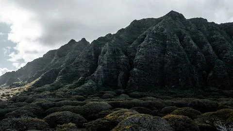 Kualoa Mountains Stock Photos
