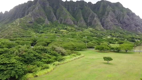 Kualoa Ranch mountain  Video stock 182082365