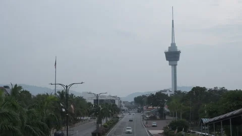 Kuantan Tower and Town Stock Footage 249465249