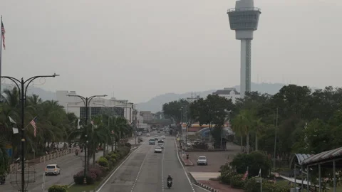 Kuantan Tower Town Roll Up Stock Footage 249464646