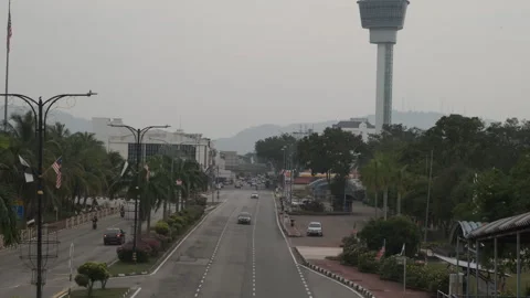 Kuantan Tower Town Roll Up Stock Footage 249464875