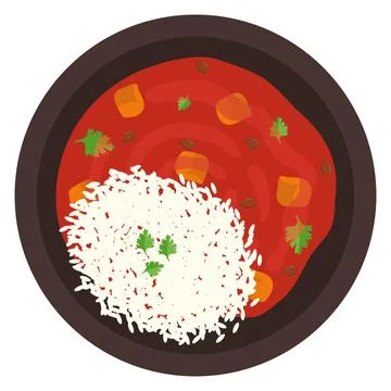 Kubba dish design Stock Illustration