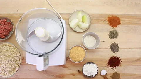 Kubba tablets stuffed with yogurt FINE BULGUR Stock Footage 68594443