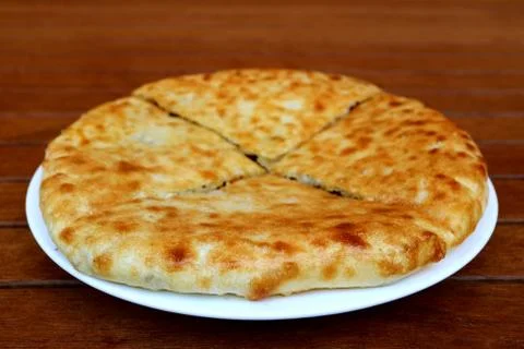 Kubdari, Tasty Flat Bread Stuffed with Spiced Beef, Georgia Stock Photos