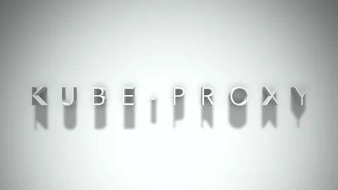 Kube proxy 3D title animation with shadows on a white background Stock Footage 297216259