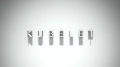 Kubelet 3D title animation with shadows on a white background Stock Footage 297216258