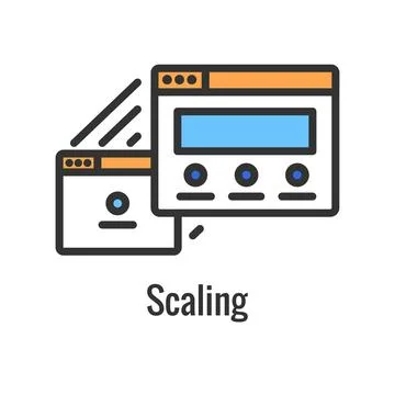 Kubernetes Development and Environment Icon Showing Benefit Stock Illustration