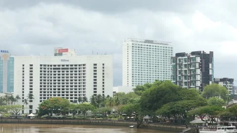Kuching City Waterfront Stock-Footage 166713982