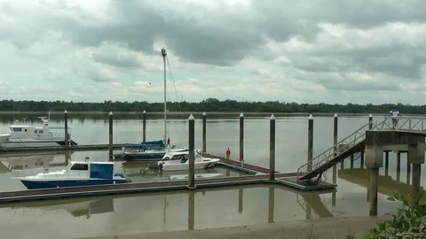 Kuching Marina Stock Footage 105627526