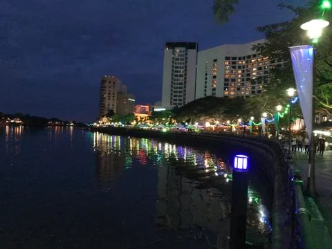 Kuching Riverside Foto stock