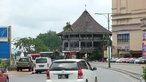 Kuching Waterfront Streets Stock Footage 166717442