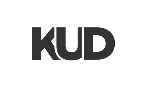 KUD logo design template with strong and modern bold text. Initial based ve.. Stock Illustration