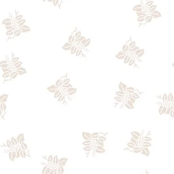 Kudzu plant glyph seamless pattern Stock Illustration