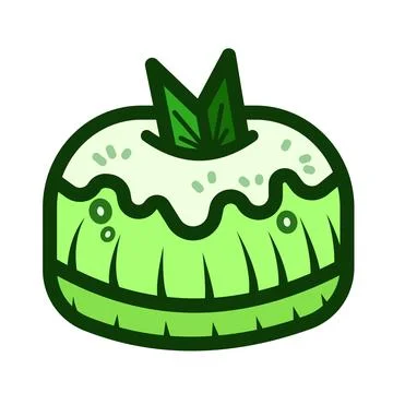 Kue putu ayu colored vector illustration icon Ilustración de archivo