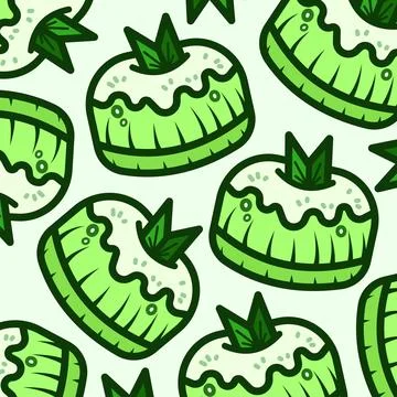 Kue putu ayu vector illustration pattern Stock Illustration