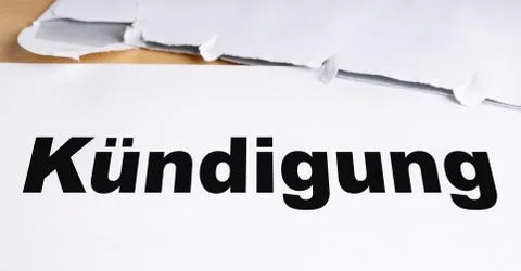 Kuendigung Foto stock