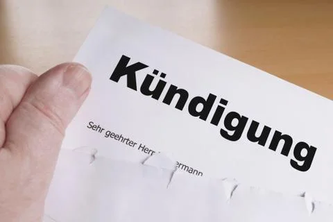 Kuendigung Stock Photos