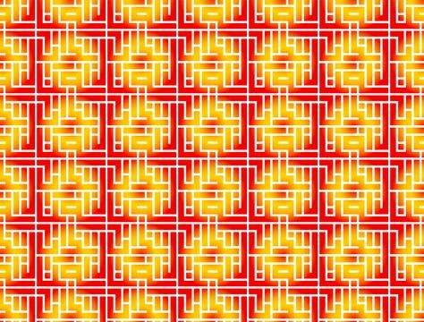 Kufic Block Pattern Spelling Hope in Abstract Square Layout with Islamic-In.. Illustrazione stock