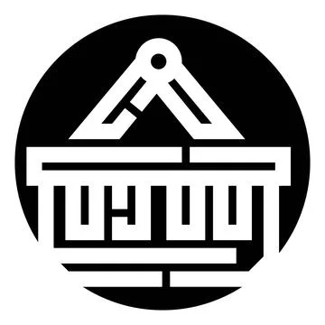 Kufic script symbol depicting the dome icon 库存插图