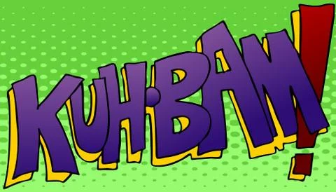 Kuhbam hitting sound Stock Illustration