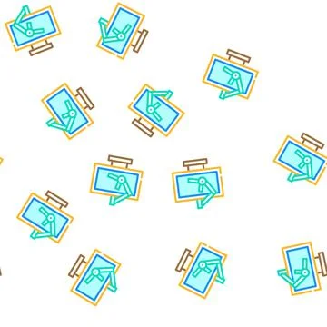 Kuhlman architect equipment vector seamless pattern Ilustración de archivo