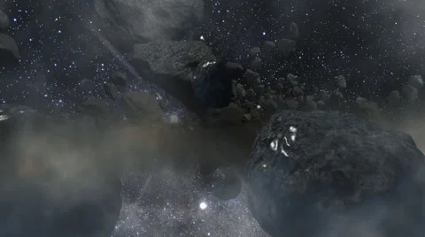 Kuiper belt asteroids Stock Footage 57322039