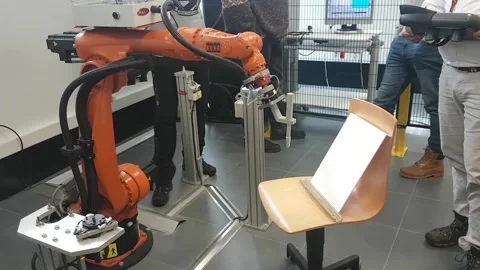 Kuka robot arm 1/9 Stock Footage 171280609