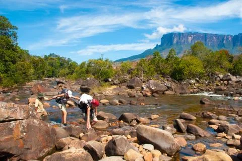Kukenan River, Gran Sabana, Venezuela Stock Photos