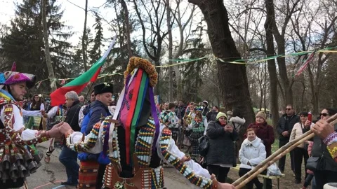 Kukeri dance Stock Footage 160149849