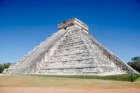 The Kukulcan Temple at Chichen Itza, Wonder of the World Stock Photos